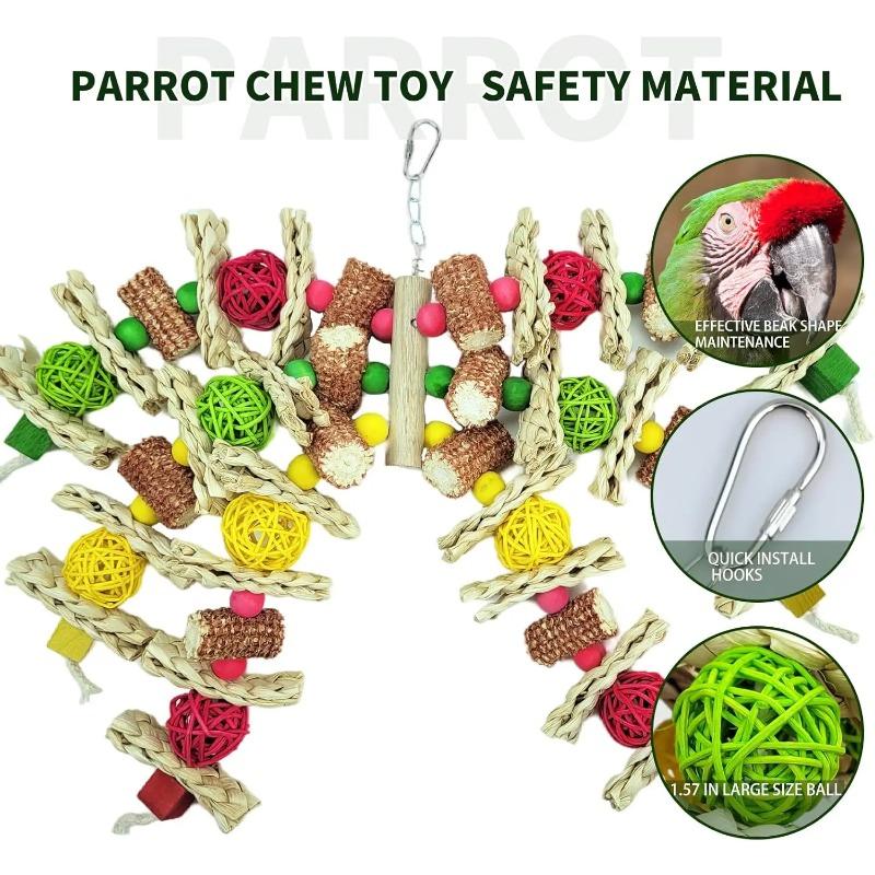 Parrot Toys Natural Corn cob Bird Chew Toys for Small Medium Macaws Food coloring African Grey Parrots Bird Cage Pet toys