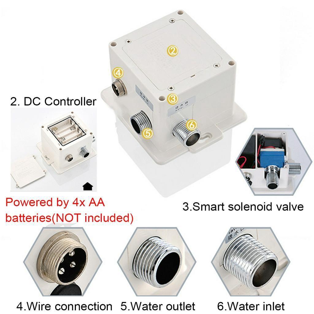 DC6V Automatic Hands Electric Touchless Bathroom Sensor Faucets Water Saving Mixers Sensor Tap Battery Power Kitchen Water Tap