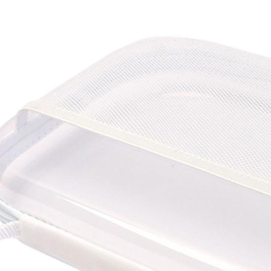 Transparente wasserdichte Kulturtasche Hartschalen-Aufbewahrungskoffer mit Netztasche Reise-Organizer mit Griff Trocken-Nass-Trennung