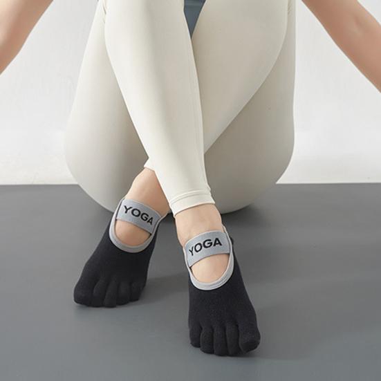 Toe Socks for Men And Women Non-slip Yoga Socks with Grips 5 Toe Athletic Running Socks for Pilates Barre Ballet Fitness