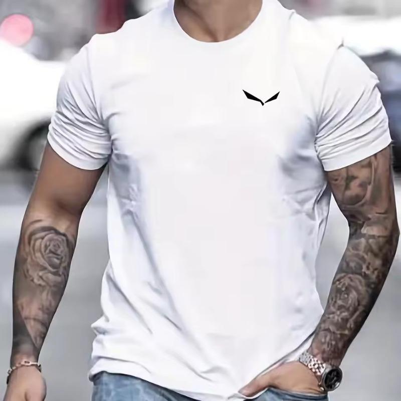 Men's Summer Casual Loose 3D Printed Round Neck Short Sleeved Men's T-shirt Top