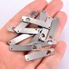 10pcs/lot Stainless Steel Mirror Polish Bend Blank Bar with Hollow Heart Charms Connector DIY Jewelry Making Necklace