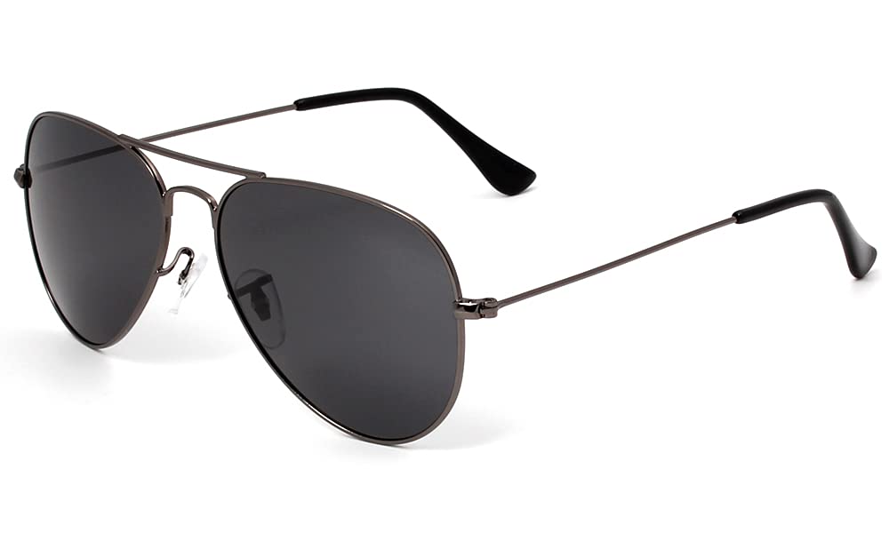 [EIENNO] Aviator Sunglasses, Polarized, Teardrop Shape, UV400, Classic, Men s & Women s, Driving, Fishing, Gunmetal