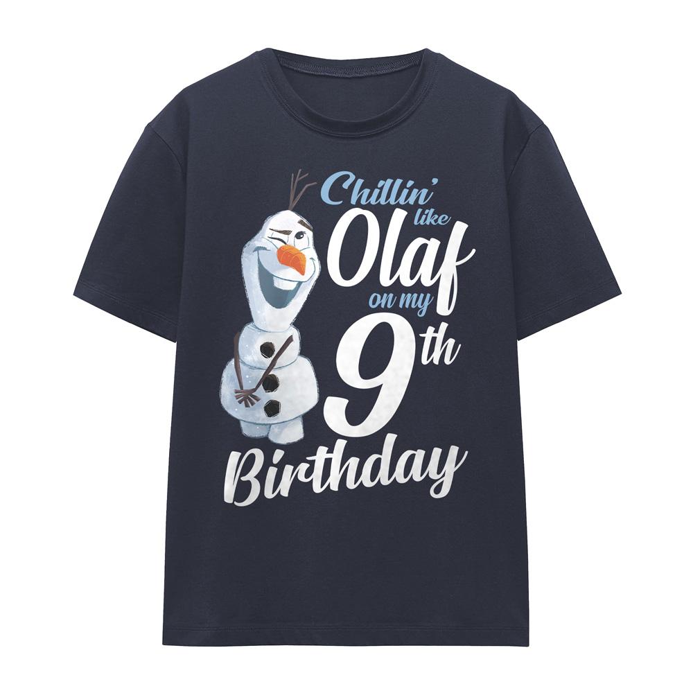 Frozen Womens/Ladies Chillin Like Olaf 9th Birthday T-Shirt