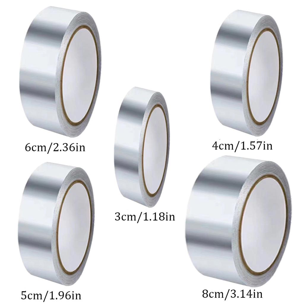 High Temperature Resistant Aluminum Foil Tape Kitchen Pipe Repairs Tape Adhesive Sealing Box Heat Insulation Leak-proof Tape