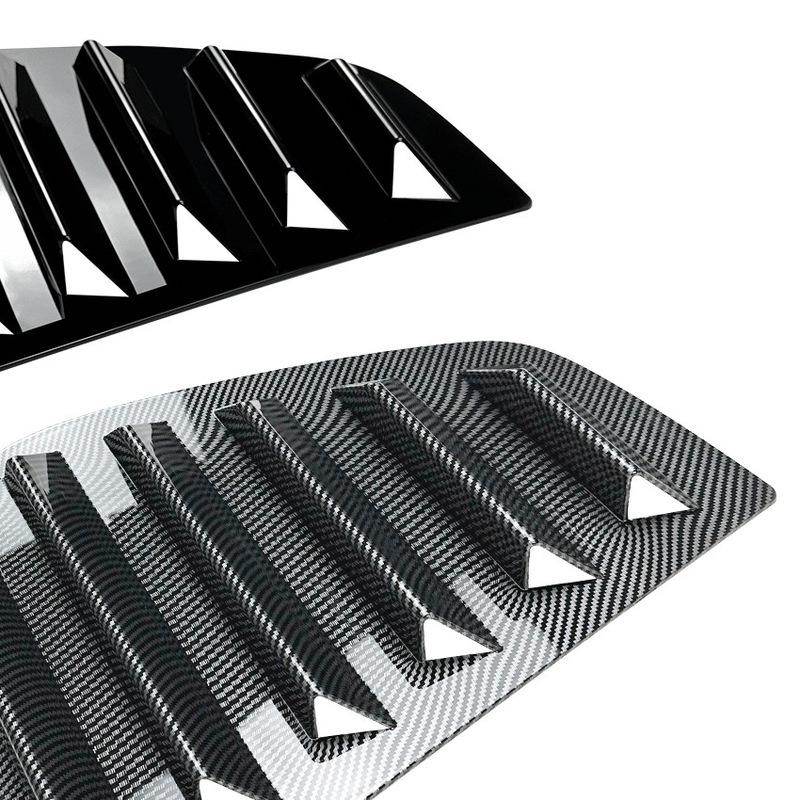 For VW Golf 5 MK5 5 Doors 2003-2010 Car Rear Louver Window Side Shutter Cover Trim Sticker Vent Scoop Carbon Fiber Look ABS