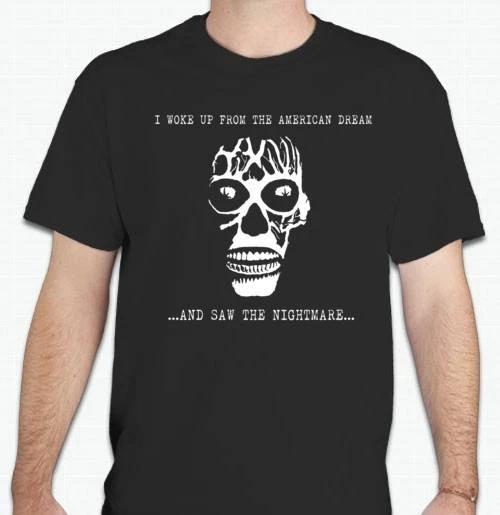 They Live! I woke to American Dream Saw NIGHTMARE Rowdy Roddy Piper T shirt XL