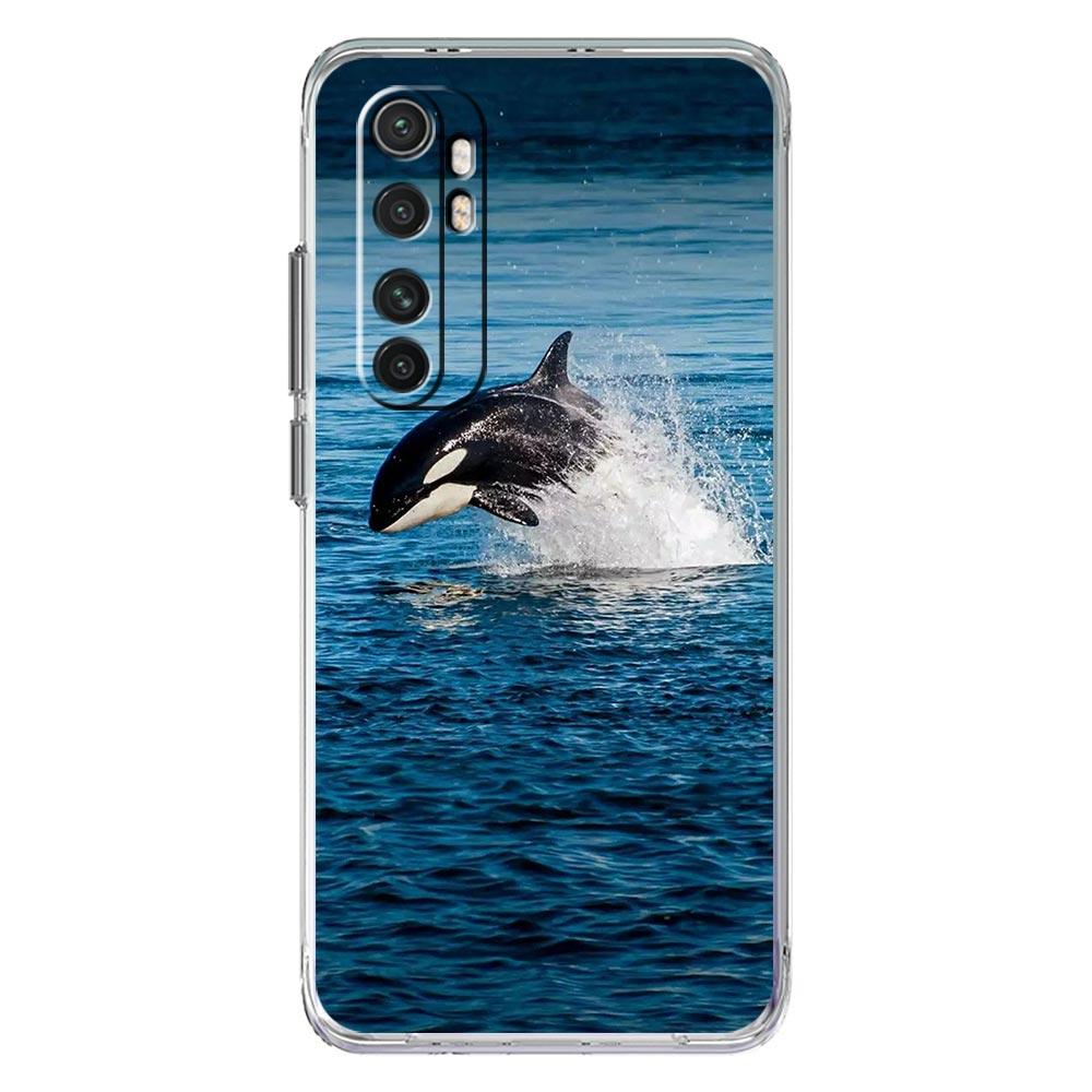 Phone Case For Xiaomi Poco X6 X5 NFC X3 F6 F5 Pro F4 F3 M3 14 13T 12T 12 13 Lite 11 Mi 5G Cover Orca ocean lovely killer whale