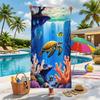 Bunte Gradient Meeresschildkröte Blasen Koralle Unterwasser Strandtuch Schnelltrocknend Saugfähiges Handtuch Für Pool Strand Bad Outdoor Urlaub
