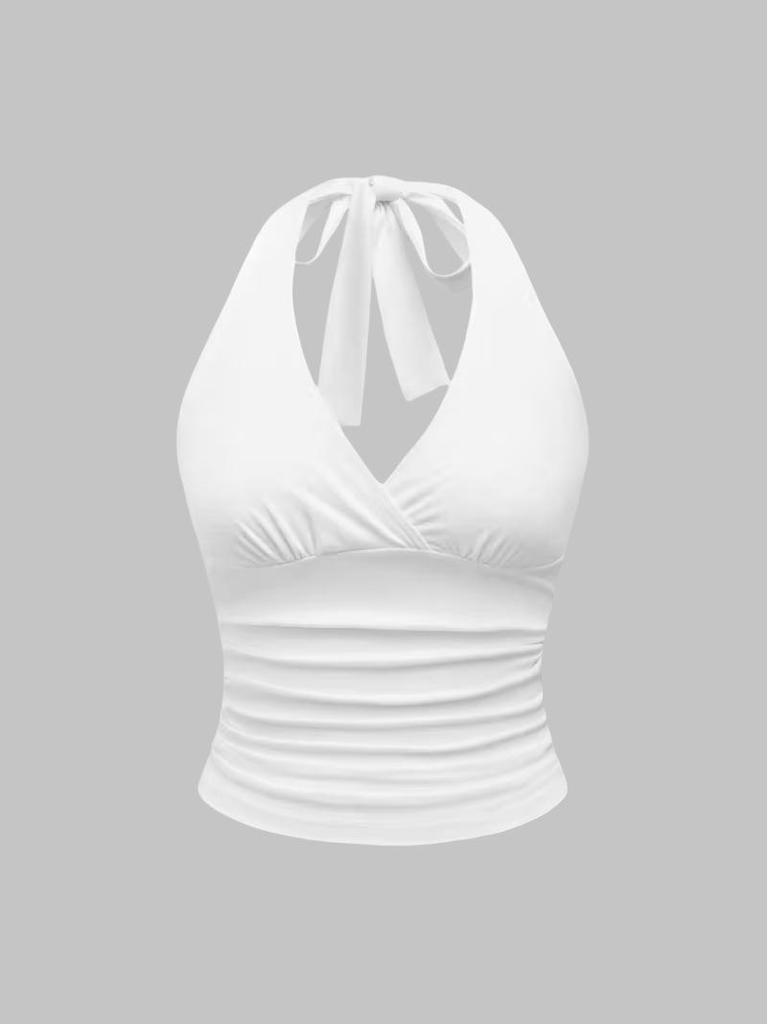 Women's European & American Halter Strap Slim Backless Vest Top