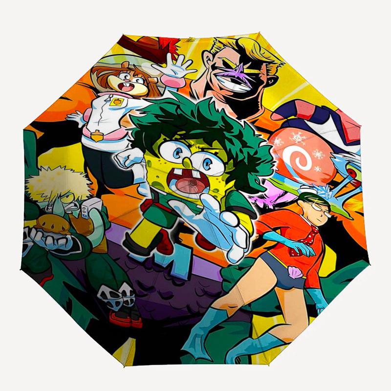 1pc My Hero Academia Outdoor Umbrella - Automatic Opening/Closing, Collapsible Design with 8-Rib Iron Frame - Perfect Gift for Fans, Travelers, Everyd