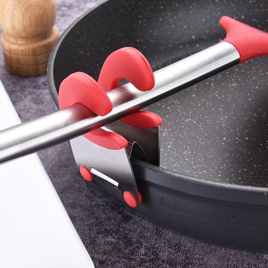 Pan Clip Silicone Gripper Anti-skid Press Dual Purpose Hook Easy Pot Fixed Clamp Kitchen Accessories Tools Kitchen Supplies