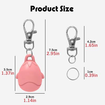 Tragbare Lippenstifttasche Kosmetiktasche Lippenbalsamtasche Schlüsselanhänger Halter Lippenstifte Schutzhülle Zeichentrickform Kappe Für Lippenstift Balsam