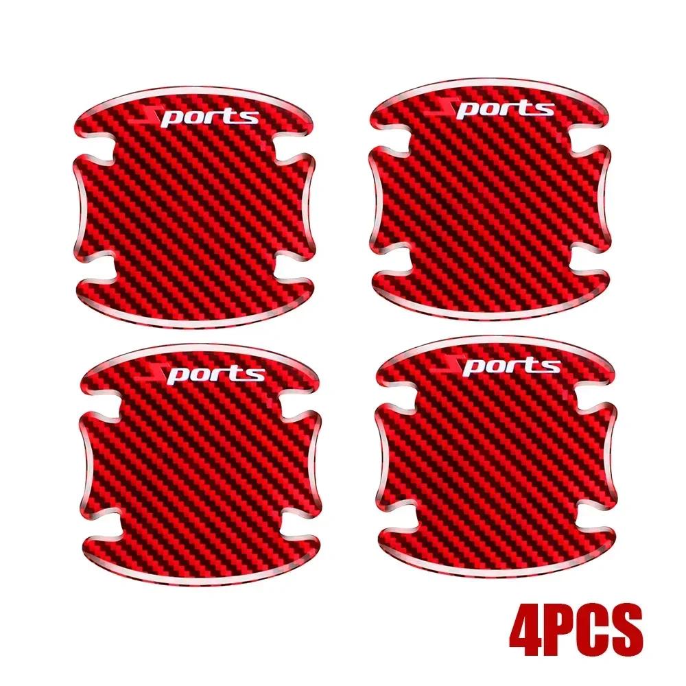 4 stücke Auto Türgriff Anti Scratch Aufkleber Carbon Faser Sport Schutz Aufkleber Dekor Aufkleber Auto Exterior Styling Zubehör