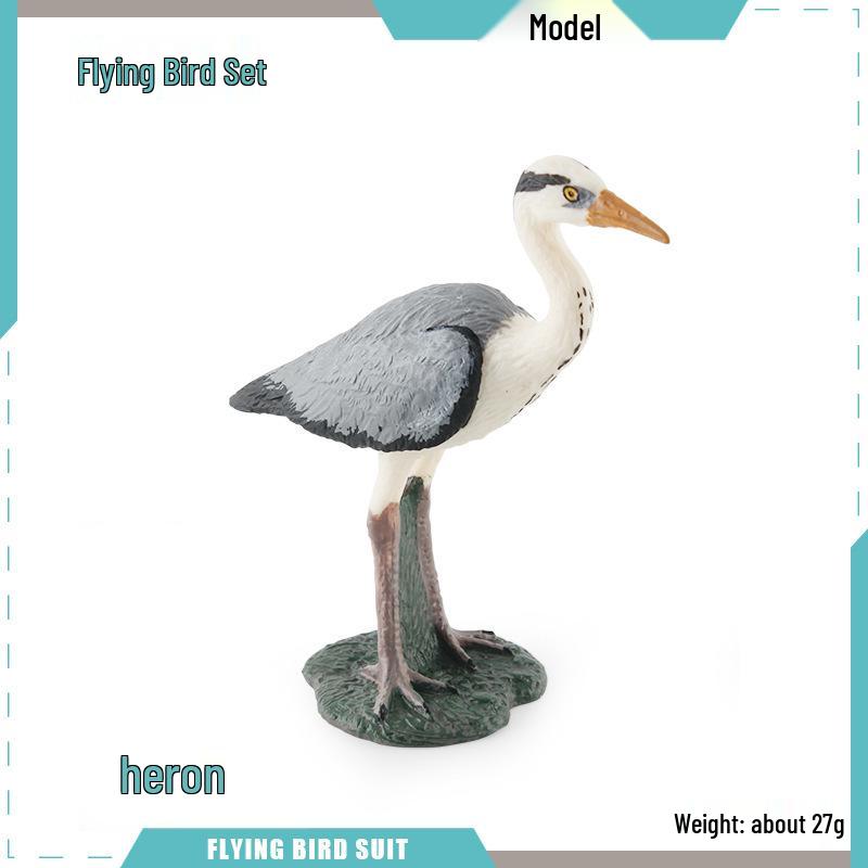 Desktop Flying Bird Models: Educational Flamingo, Heron & Crane Ornaments for Children