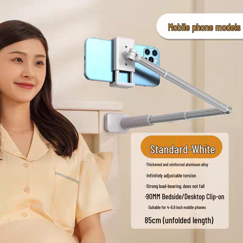 

360° Adjustable Telescopic Phone Stand for Live Video and Overhead Shots белый