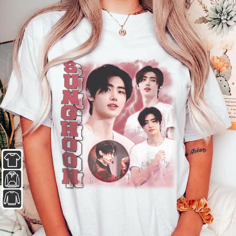 Enhypen Sunghoon Kpop Shirt, World Tour Fate 2023 Tee, Engene Merch M