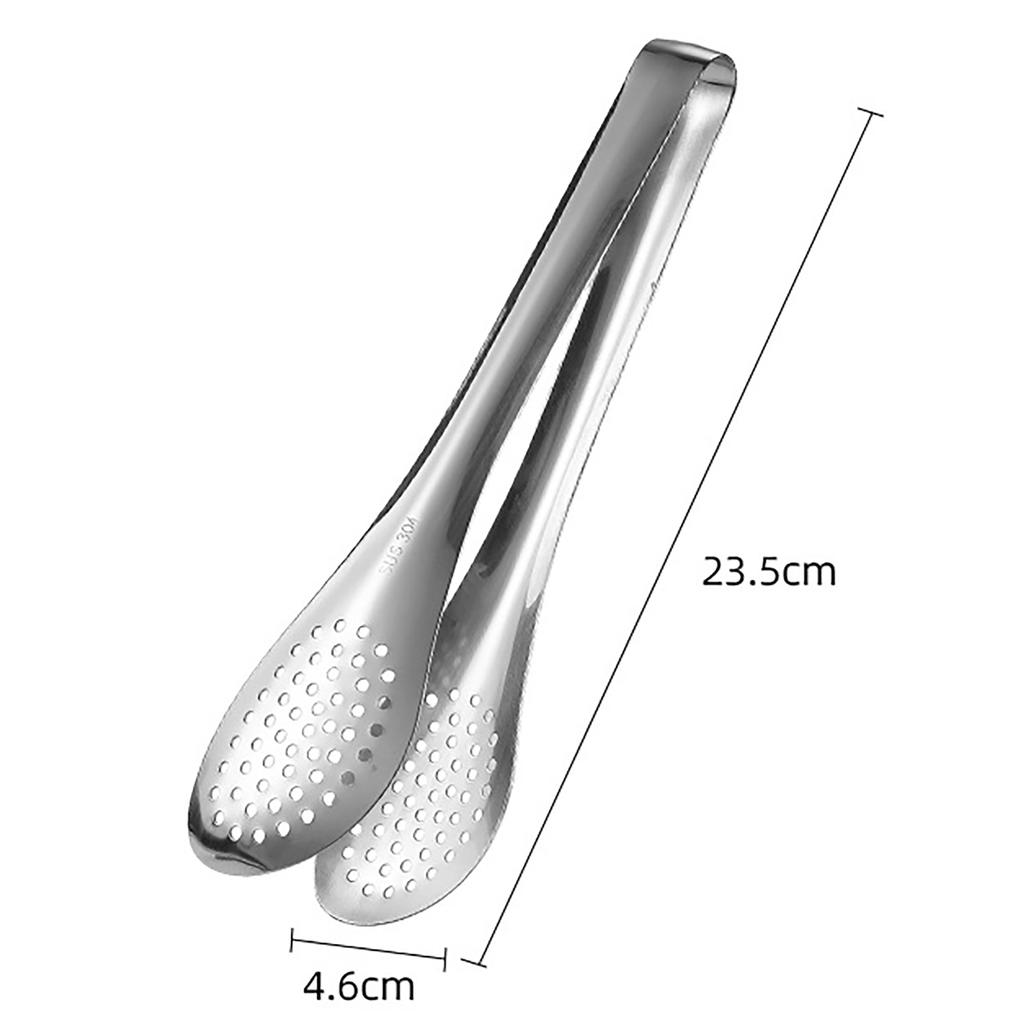 Stainless Steel Food Tongs Versatile Secure Grip Adjustable Width Kitchen Serving Tongs for Home Bak
