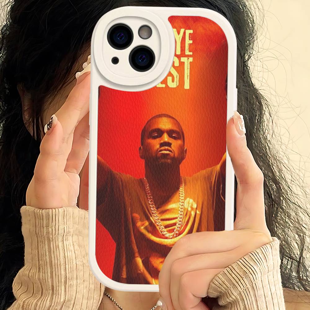 American K-Kanye Pop Rapper W-West Phone Case For IPhone 16 15 14 13 12 11 Pro Max Plus Shockproof Leather Cover