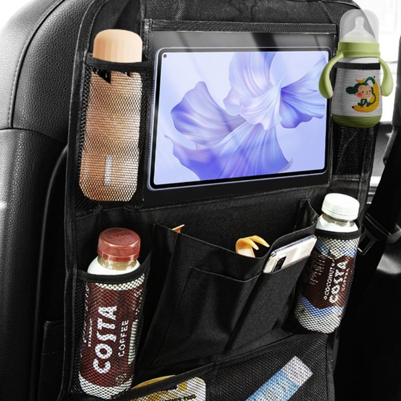 Auto Seat Back Storage Bag Protector Child Anti-Kick Clean Pad for Kids Toddlers