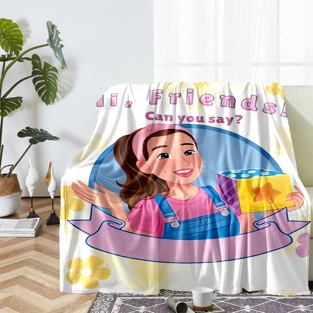 Ms. Rachel Theme Printed Blanket - Perfect for Couch, Bed, Travel & Outdoor Use | Machine Washable, Cozy & Durable.