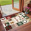 Christmas Custom Name Printed Square Area Rug Soft Non Slip Floor Carpet For Bedroom Holiday Gift