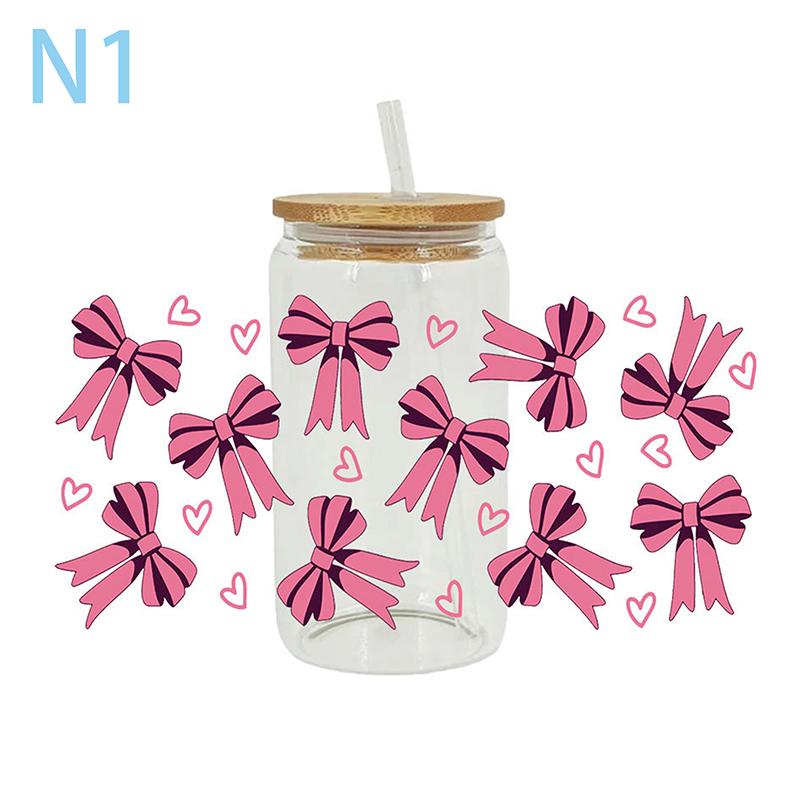 3D Uv Dtf Transfers Wrap Autocolante rezistente la ulei Impermeabil 16Oz Cupa Wraps Frumos fund imprimat pentru sticle de sticlă diy ceașcă de cafea