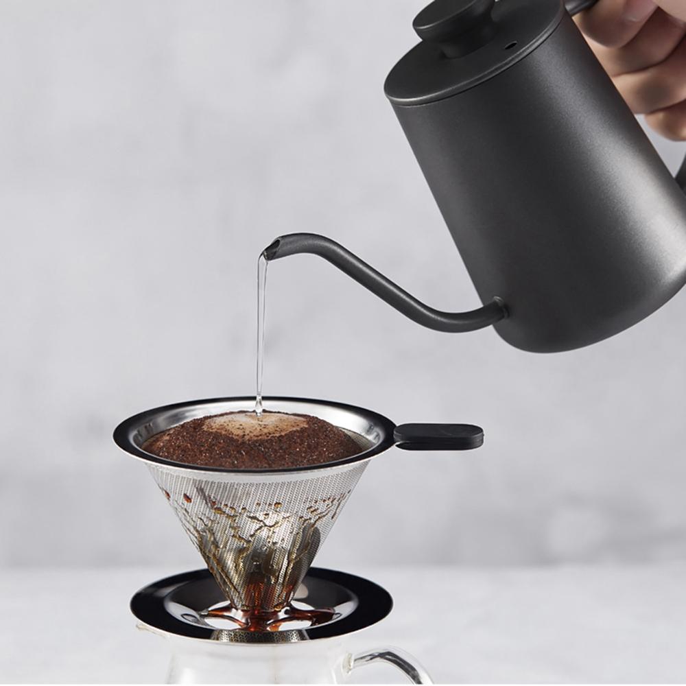 Holder Reusable Stainless Steel Drip Tools Coffee Filter Pour Over Coffee Dripper Cone Strainer