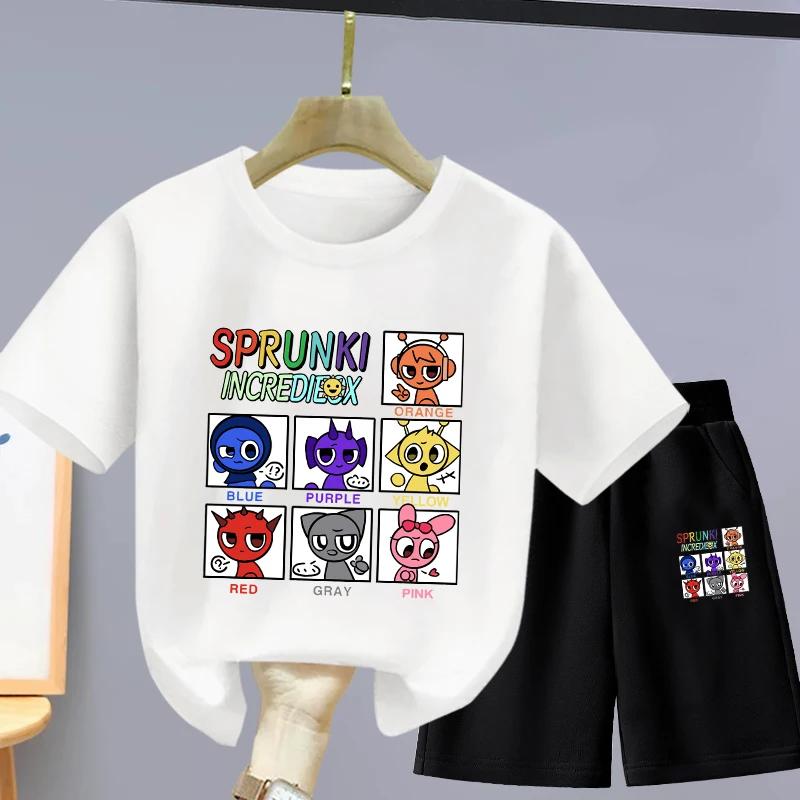 Summer 3D Print Child Ren's Set New Style Girls' Short Sleeves and Shorts Boys' Two-piece Set