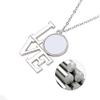 Sublimation Blank Photo Pendant Necklace Heat Transfer Bezels Pendant Jewelry
