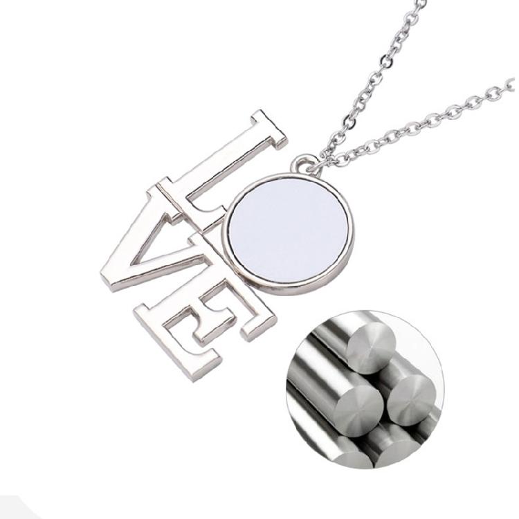 Sublimation Blank Photo Pendant Necklace Heat Transfer Bezels Pendant Jewelry