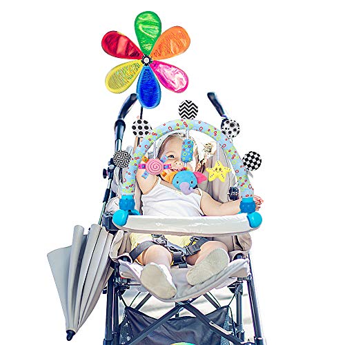 Juguete Saltarín, Juguete para Cuna, Juguete Colgante para Bebés (0+), para el Desarrollo Sensorial y Motor en Interiores y Exteriores (Elefante)