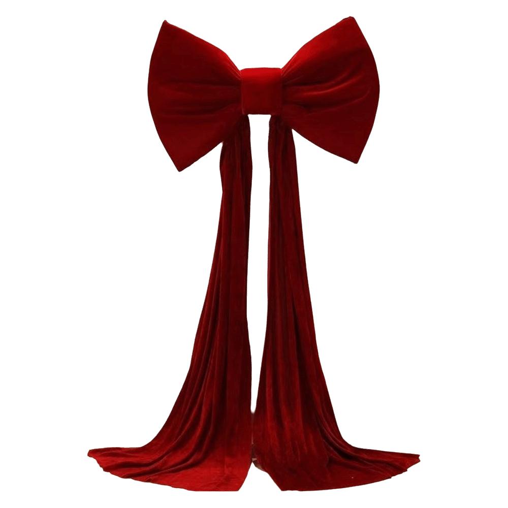 Elegant Large Christmas Bow Ribbon Christmas Wreaths Bow Creative Tree Bow with Long Tails Wedding