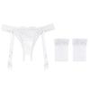Sexy Black Silk Suspenders Integrated Lace Crotch Pants Mood Ultra-thin Knee White Stockings Uniform Temptation Garter