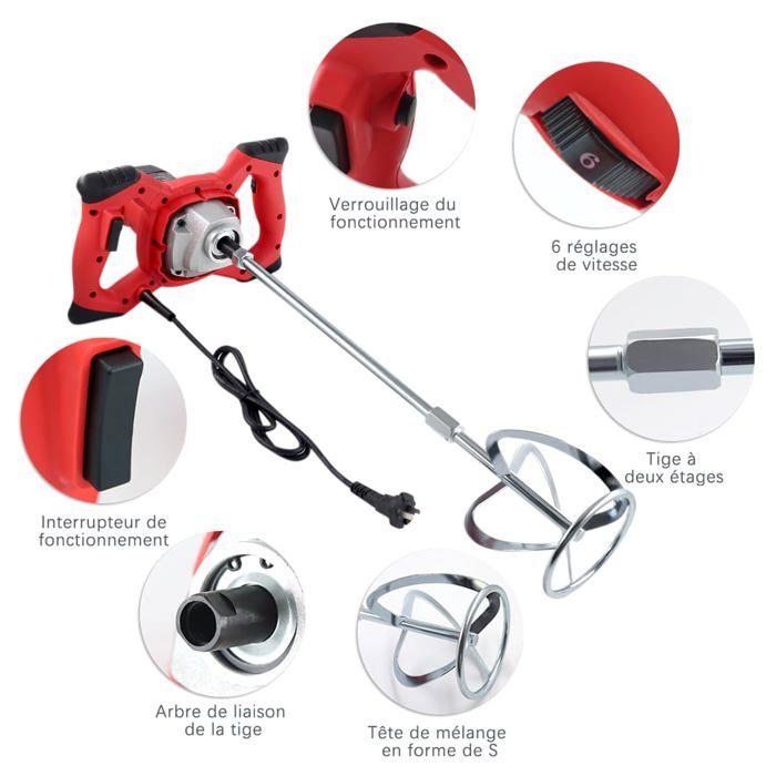 Malaxeur - BriSunshine - 1800 W - Filaire - 6 vitesses - Ergonomique