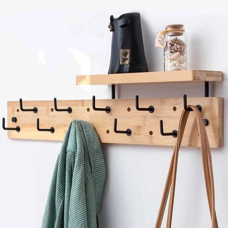 Minimalist Coat Racks Wall Storage Clothes Hangers Space Saving Entrance Hall Hat Backpack Scarf Organizers Hooks Bedroom Shelf