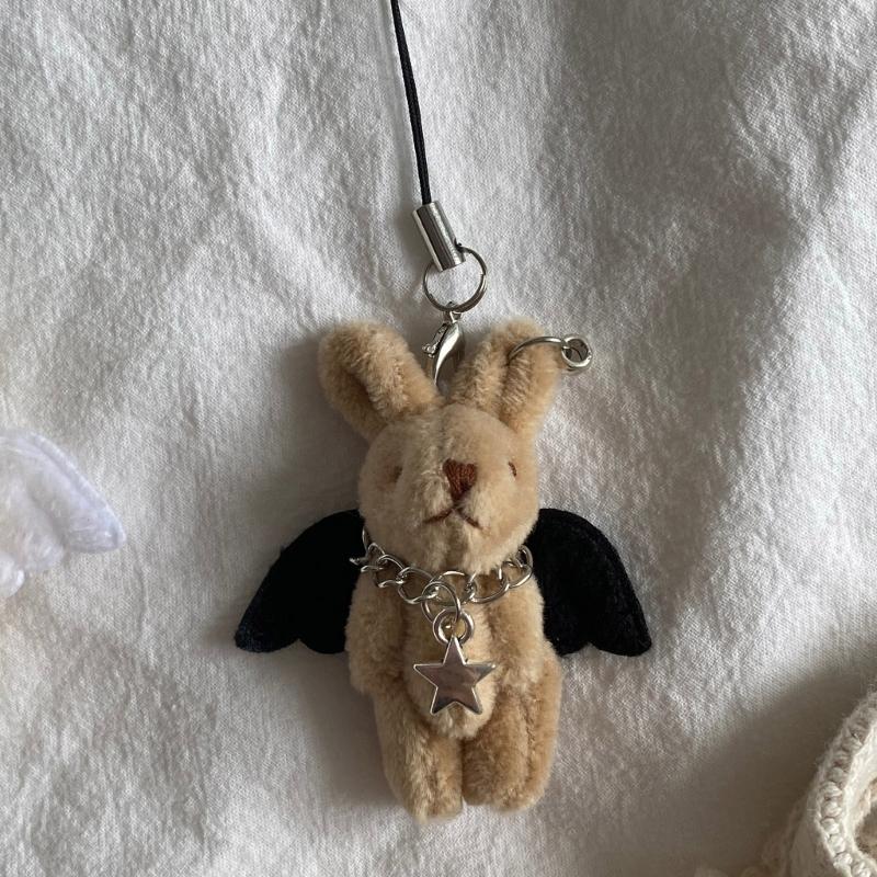 Rabbit Keychain Handbag Hanging Pendant Keyrings Alloy Material Gift for Women