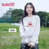 Baleno Women's Slim-Fit Milk Silk Blend Long Sleeve Sweatshirt