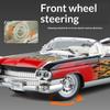 VEO2 1/24 Scale Cadillac Painted Version Alloy Car Model Simulation Sound and Light Door Can Be Opened Children's Gifts Boy Toys
