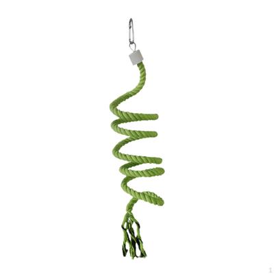 Bird Rope Spiral Perch Multifunction Toy Climbing Toys Cotton for Lovebird -cleaning Finken