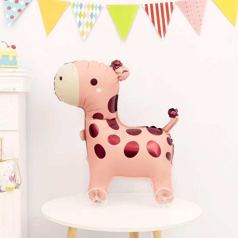 with Wheels Cartoon Movable Balloon Self-sealing Animal Balloons  Kids Birthday Party Decoration