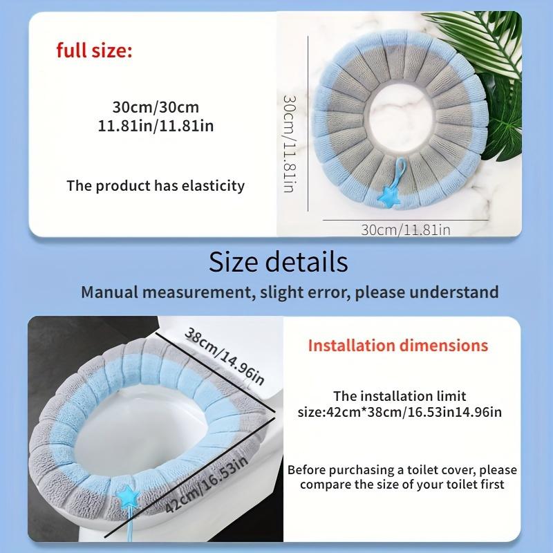Two Tone Winter Toilet Seat Cushion, Warm Household Toilet Seat Cover, Toilet Seat Cover