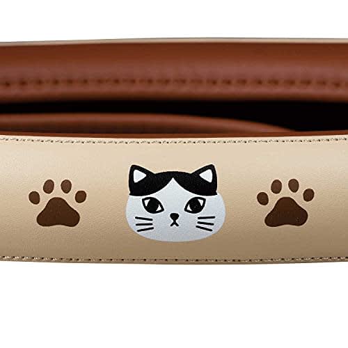 BONFORM Handle Cover Felissimo Cat Club FN Tsundere Nyan Light/Normal Car S Size 36.5-37.9cm Brown 6740-01BR