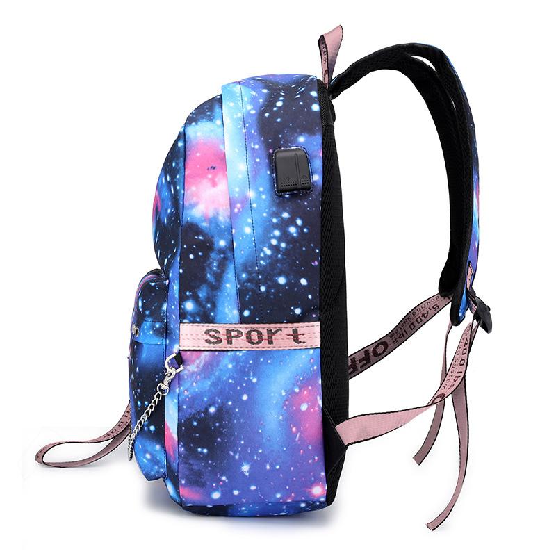 Large Capacity Schoolbag with Shoulder Strap; Student Three-piece Pencil Case Set