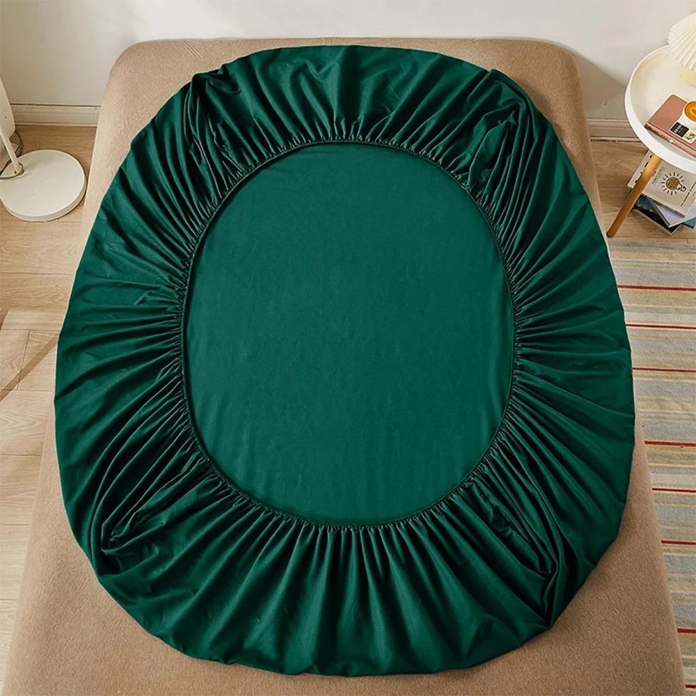 Spannbettlaken mit Gummizug Unifarben Anti-Rutsch Verstellbare Matratzenauflage für Einzel-, Doppel-, King-Size-, Queen-Size-Betten