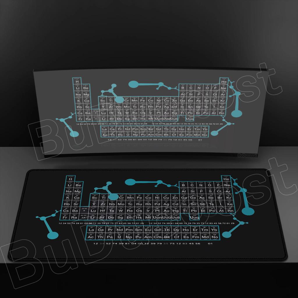 Gamer Periodic Table of Elements Computer Desk Mat Gaming Laptops Mouse Mats Mause Pad Mousepad Anti Slip Rubber Keyboard Carpet