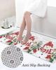 Christmas Snowman Snowflake Xmas Tree Kitchen Mats Decor Winter Xmas Non Slip Corridor Balcony Rugs Bath Doormat Foot Mat Decor