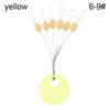 60Pcs(10 Groups) 6-20# Oval Luminous Space Beans Stopper Carp Line Stopper High Concentricity Rubber Float Catfish Flotador