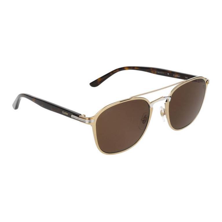 

Cartier Brand Design Acetate Metal Pilot Style Sunglasses Unisex sunglasses Gold CT0012S002 54,Gold