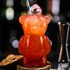 Cute Bear-Shaped Glass Drinkware Cups with Straw Household Kitchen Creativity Cartoon Cocktail Champagne Glass Coffee Mugs Gifts